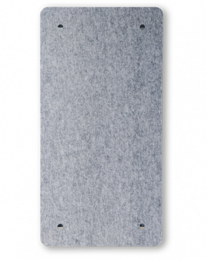 Ansicht der Rückseite des Absorber-Wandelement PET R mit den 4 Aufhängern