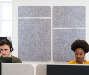 Doppelplatte, Absorber-Wandelement PET R im Callcenter mit Magnetleiste