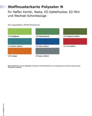 Stoffmusterkarte Polyester N