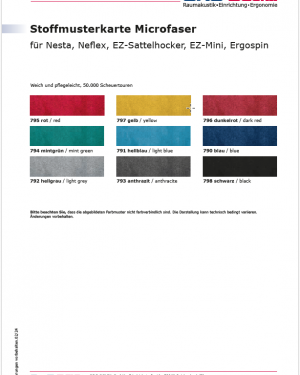 Stoffmusterkarte Microfaser