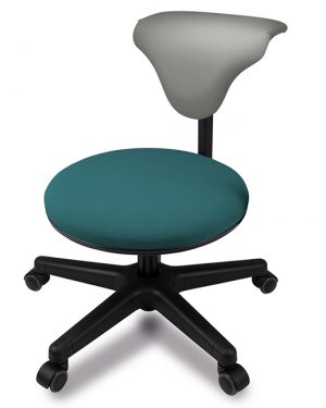 Erzieherstuhl Neflex Kombi ohne Armlehnen in petrolmeliert lichtgrau